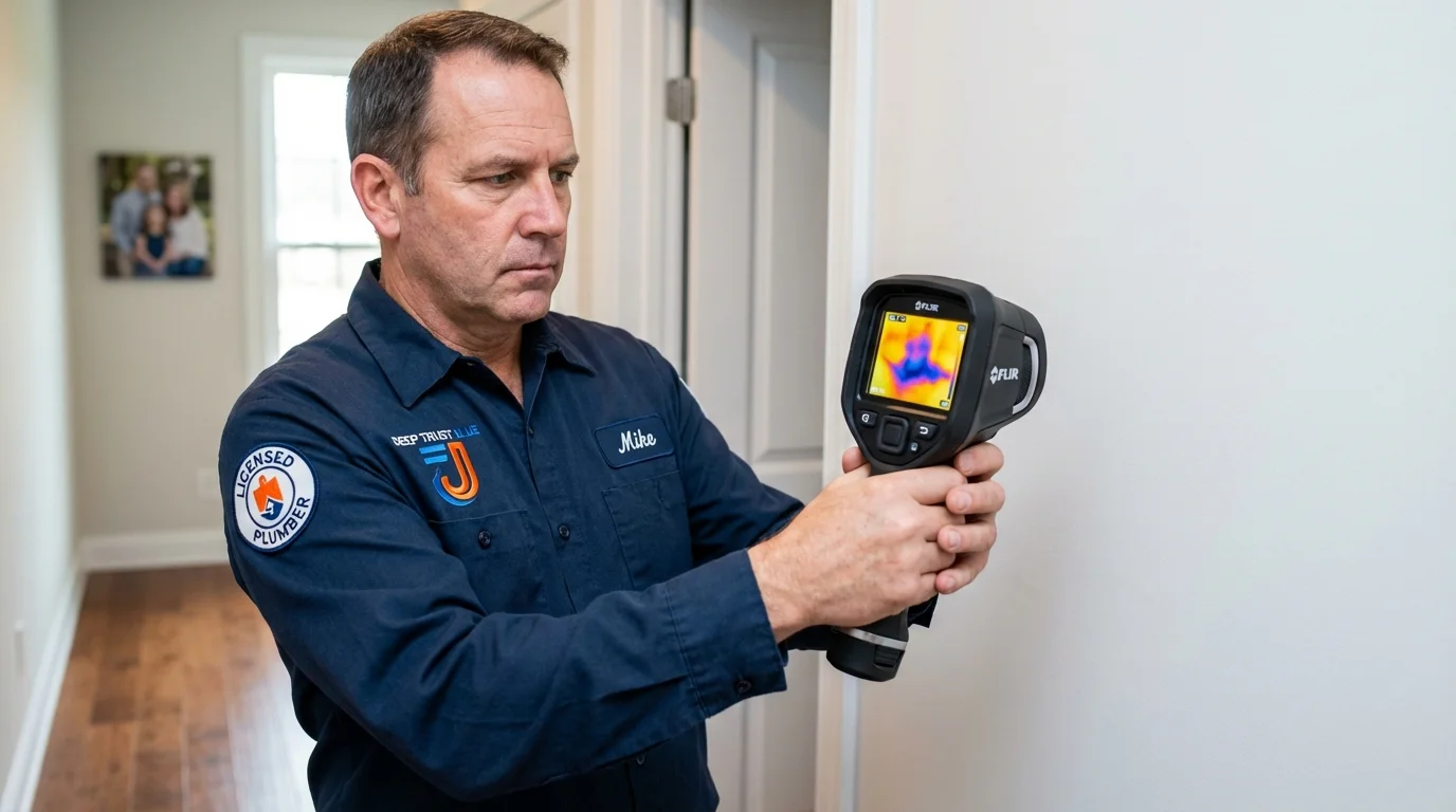 Thermal imaging leak detection by Johns Plumbing LLC in Norwood